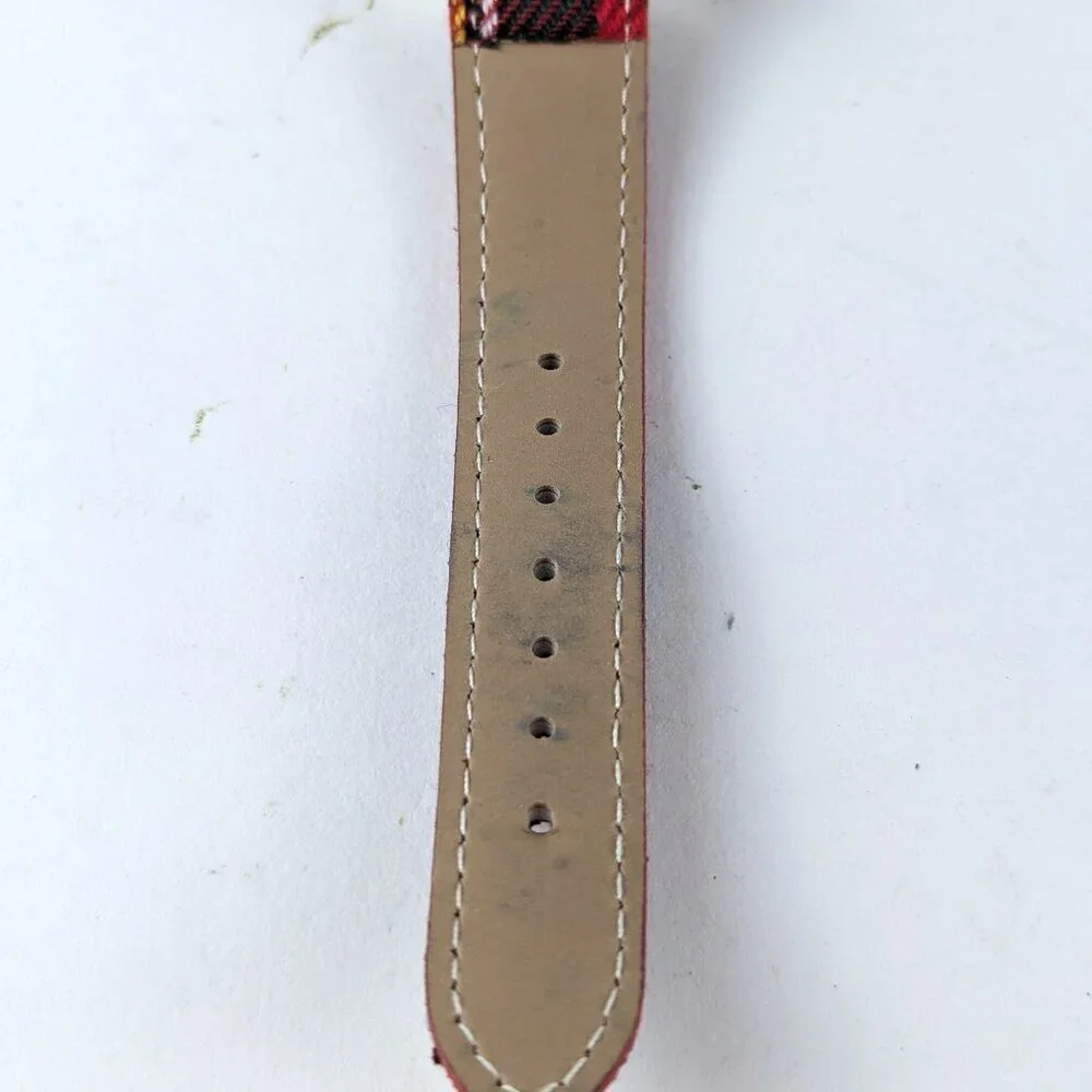 Vintage Christmas Poinsettia Rhinestone Watch